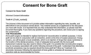 Consent Bone Graft