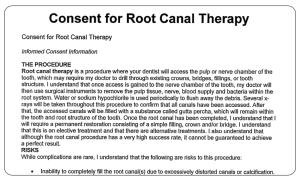 Consent Root Canal Therapy